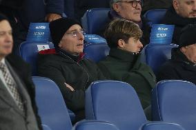 Vip on the stand  ip on the stand Anna falchi and Boyfriend, Ignazio La Russa with son, Paolo Bonolis with son David  in Serie A