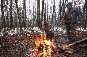 Construction of fortifications in Kharkiv sector