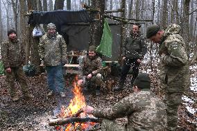 Construction of fortifications in Kharkiv sector