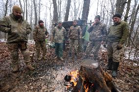 Construction of fortifications in Kharkiv sector