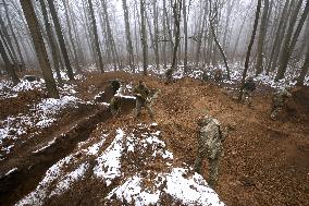 Construction of fortifications in Kharkiv sector