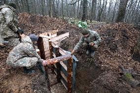 Construction of fortifications in Kharkiv sector