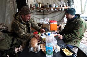 Construction of fortifications in Kharkiv sector