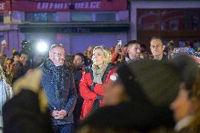 Marine Le Pen Inaugurates The Christmas Market - Henin-Beaumont