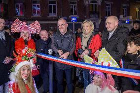 Marine Le Pen Inaugurates The Christmas Market - Henin-Beaumont