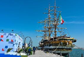 The Amerigo Vespucci Docked In  Old Doha Port