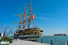 The Amerigo Vespucci Docked In  Old Doha Port