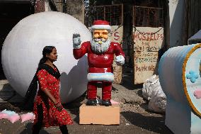 Christmas Celebration Preparation In Kolkata, India - 17 Dec 2024