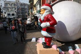 Christmas Celebration Preparation In Kolkata, India - 17 Dec 2024