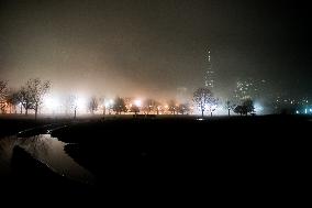 Dense Fog Over NYC And NJ