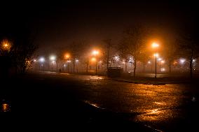 Dense Fog Over NYC And NJ