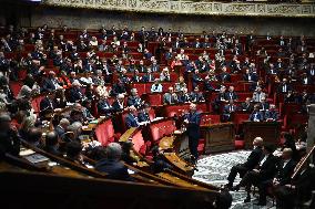 Francois Bayrou At Questions To The Prime Minister Session - Paris