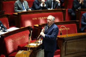 Francois Bayrou At Questions To The Prime Minister Session - Paris