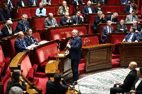 Francois Bayrou At Questions To The Prime Minister Session - Paris