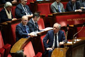 Francois Bayrou At Questions To The Prime Minister Session - Paris