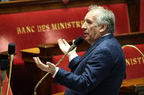 Francois Bayrou At Questions To The Prime Minister Session - Paris