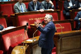 Francois Bayrou At Questions To The Prime Minister Session - Paris