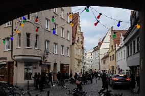 Festive Shopping In The Bavarian City Of Augsburg