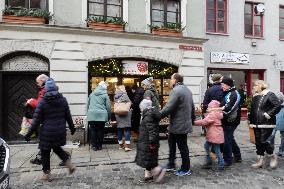 Festive Shopping In The Bavarian City Of Augsburg