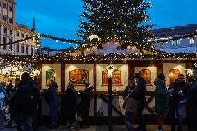 Festive Shopping In The Bavarian City Of Augsburg