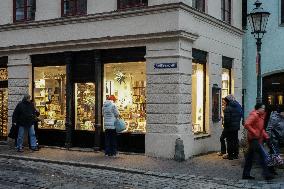 Festive Shopping In The Bavarian City Of Augsburg