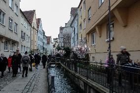 Festive Shopping In The Bavarian City Of Augsburg