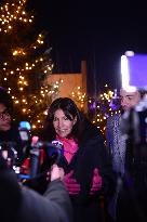 Anne Hidalgo Inaugurates Christmas Market - Paris