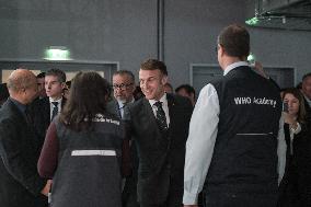 Emmanuel Macron At The Inauguration of WHO Academy - Lyon