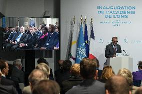 Emmanuel Macron At The Inauguration of WHO Academy - Lyon