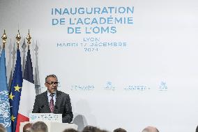 Emmanuel Macron At The Inauguration of WHO Academy - Lyon