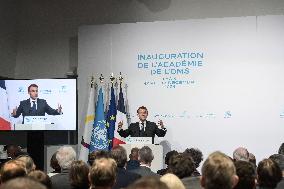 Emmanuel Macron At The Inauguration of WHO Academy - Lyon