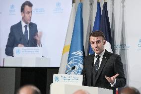 Emmanuel Macron At The Inauguration of WHO Academy - Lyon