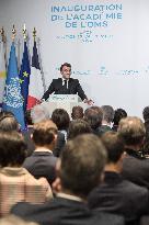 Emmanuel Macron At The Inauguration of WHO Academy - Lyon