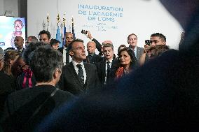 Emmanuel Macron At The Inauguration of WHO Academy - Lyon