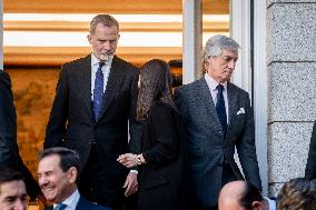 King Felipe presides meeting of the Board of Trustees of the Fundacion Carolina