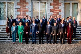 King Felipe presides meeting of the Board of Trustees of the Fundacion Carolina