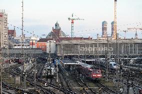 Departing Trains From Munich Central Station