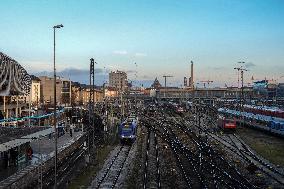 Departing Trains From Munich Central Station