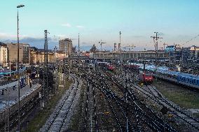 Departing Trains From Munich Central Station