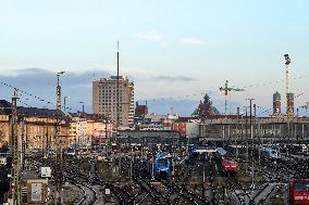 Departing Trains From Munich Central Station