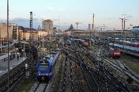 Departing Trains From Munich Central Station