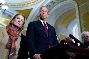 John Thune speaks to the media - Washington