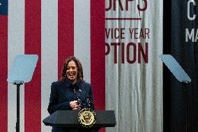 US Vice President Kamala Harris Delivers Remarks at Price George’s County Community College