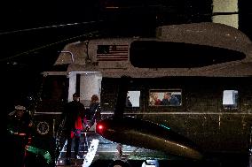 President Biden Boards Marine One n the South Lawn for Wilmington, Delaware