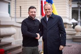 Tusk And Zelensky Meet In Lviv