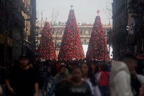 Christmas Village In The Zócalo Of Mexico City