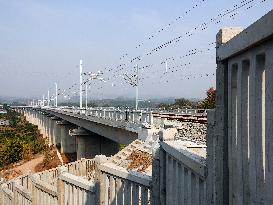 Yichang-Xingshan High-Speed Railway Under Construction in Yichang