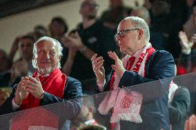 NO TABLOIDS - Prince Albert At AS Monaco And FC Bayern Munich Match - Monaco