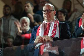 NO TABLOIDS - Prince Albert At AS Monaco And FC Bayern Munich Match - Monaco