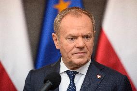 Polish PM Donald Tusk's Press Conference.